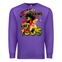 Purple breaking chains since 1865 Premium Sweatshirt - CowGirlArtShop