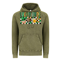 Vintage Olive lucky dude Vintage Hoodie - MaliasSmallBusiness
