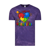 Cloud Purple different is beautiful autism Vintage Tee - MaliasSmallBusiness