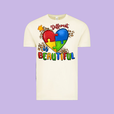 Different Is Beautiful Autism Vintage Tee Designed By Maliassmallbusiness