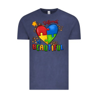 Vintage Denim different is beautiful autism Vintage Tee - MaliasSmallBusiness