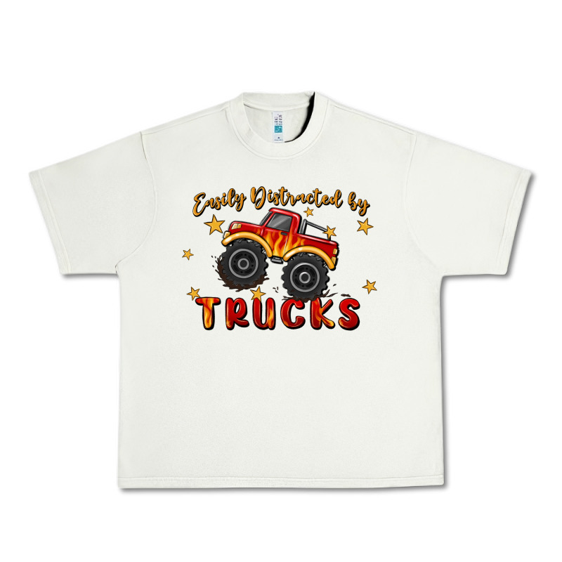 Easily Distracted By Trucks Urban Heavy Tee by MaliasSmallBusiness | Teevron