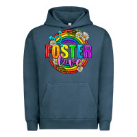 Pigment Midnight Navy Foster Love Pride Lgbtq Urban Hoodie - BundleAndBundleShop
