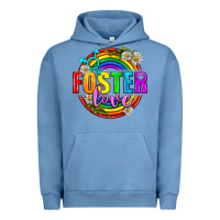 Pigment Pebble Blue Foster Love Pride Lgbtq Urban Hoodie - BundleAndBundleShop