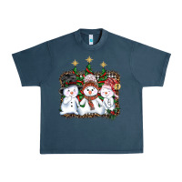 Midnight Navy christmas snowman Urban Heavy Tee - AdoDesignShop