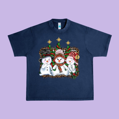 Christmas Snowman Urban Heavy Tee Designed By Adodesignshop