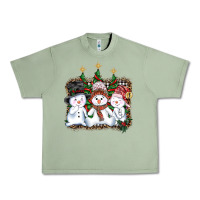 Oil Green christmas snowman Urban Heavy Tee - AdoDesignShop