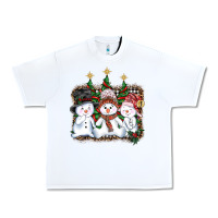 White christmas snowman Urban Heavy Tee - AdoDesignShop