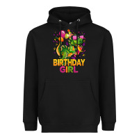 Black 1st birthday girl t rex pink Heavyweight Hoodie - CowGirlArtShop
