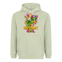 Matcha 1st birthday girl t rex pink Heavyweight Hoodie - CowGirlArtShop