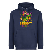 Navy 1st birthday girl t rex pink Heavyweight Hoodie - CowGirlArtShop