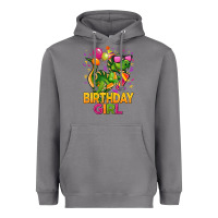 Storm 1st birthday girl t rex pink Heavyweight Hoodie - CowGirlArtShop