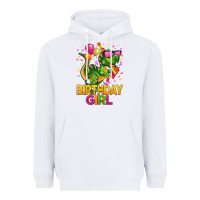 White 1st birthday girl t rex pink Heavyweight Hoodie - CowGirlArtShop
