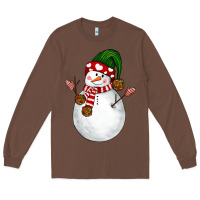 Chestnut Snowman Long Sleeve Tee - NancyCooperArtShop