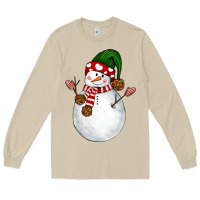 Mushroom Snowman Long Sleeve Tee - NancyCooperArtShop