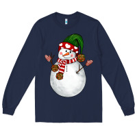 Navy Snowman Long Sleeve Tee - NancyCooperArtShop