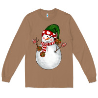 Toasted Coconut Snowman Long Sleeve Tee - NancyCooperArtShop
