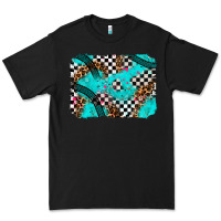 Black race day turquoise background Premium Tee - AdoDesignShop