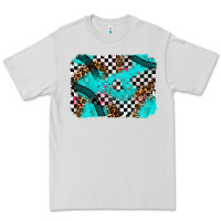 Dove Grey race day turquoise background Premium Tee - AdoDesignShop