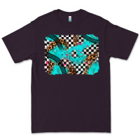 Plum race day turquoise background Premium Tee - AdoDesignShop