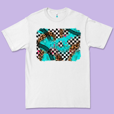 Race Day Turquoise Background Premium Tee Designed By Adodesignshop