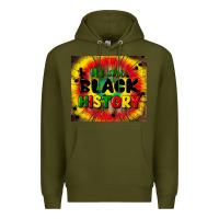Army Green we are black history Premium Hoodie - CowGirlArtShop