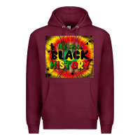 Burgundy we are black history Premium Hoodie - CowGirlArtShop