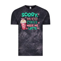 Cloud Black sorry my iced coffee made me latte Vintage Tee - MaliasSmallBusiness