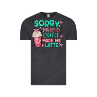Vintage Black sorry my iced coffee made me latte Vintage Tee - MaliasSmallBusiness