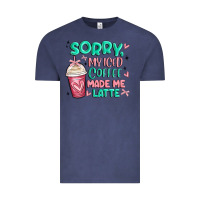 Vintage Denim sorry my iced coffee made me latte Vintage Tee - MaliasSmallBusiness