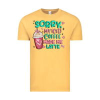Vintage Mustard sorry my iced coffee made me latte Vintage Tee - MaliasSmallBusiness