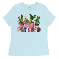 Baby Blue pot head plants Ladies Tee - JahusDesignShop