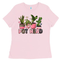 Bubblegum Pink pot head plants Ladies Tee - JahusDesignShop