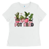 White pot head plants Ladies Tee - JahusDesignShop