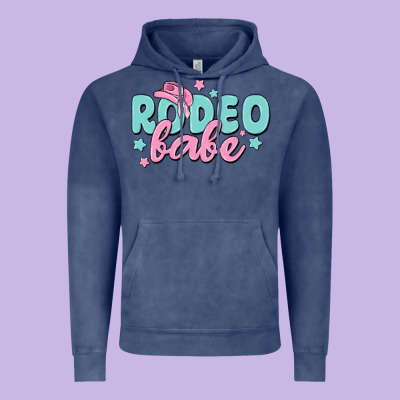 Rodeo Babe Vintage Hoodie Designed By Maliassmallbusiness