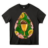 Asphalt american football and western roses teardrop Heavy Core Tee - BundleAndBundleShop