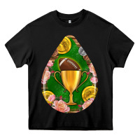 Black american football and western roses teardrop Heavy Core Tee - BundleAndBundleShop