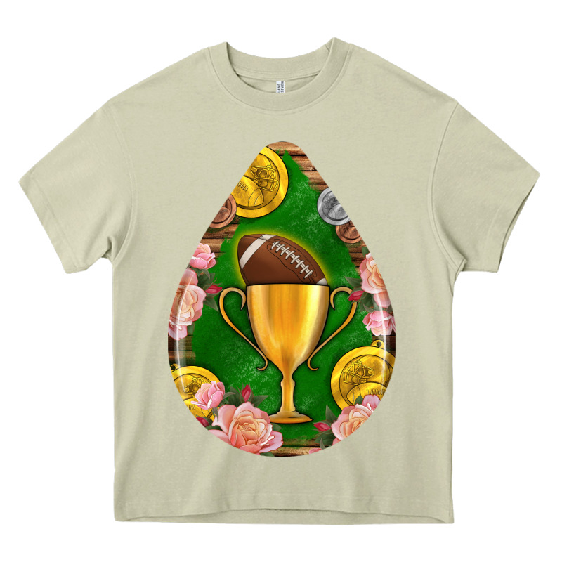 American Football And Western Roses Teardrop Heavy Core Tee by BundleAndBundleShop | Teevron