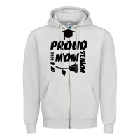 Dove Grey Proud Mom Of A 2020 Senior Zipper Hoodie - Bettercallsaul