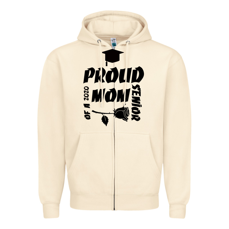 Proud Mom Of A 2020 Senior Zipper Hoodie by Bettercallsaul | Teevron