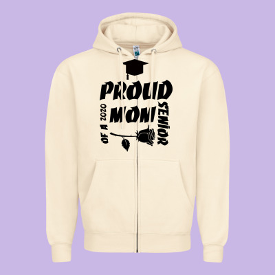 Proud Mom Of A 2020 Senior Zipper Hoodie Designed By Bettercallsaul