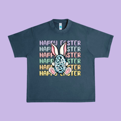 Happy Easter Urban Heavy Tee Designed By Maliassmallbusiness