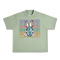 Oil Green happy easter Urban Heavy Tee - MaliasSmallBusiness