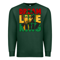 Sports Green dream like king martin luther Premium Sweatshirt - CowGirlArtShop