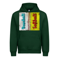 Forest Green Baseball And Softball Tumbler Urban Hoodie - BundleAndBundleShop