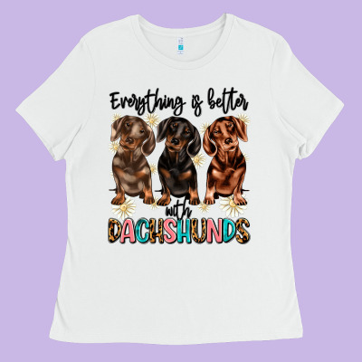 Everything Is Better With Dachshunds Ladies Tee Designed By Jahusdesignshop