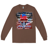Chestnut bull skull america Long Sleeve Tee - JahusDesignShop