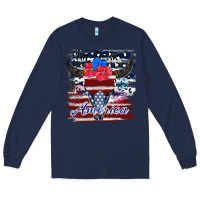 Navy bull skull america Long Sleeve Tee - JahusDesignShop