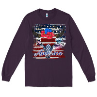 Plum bull skull america Long Sleeve Tee - JahusDesignShop