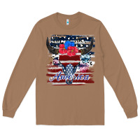 Toasted Coconut bull skull america Long Sleeve Tee - JahusDesignShop